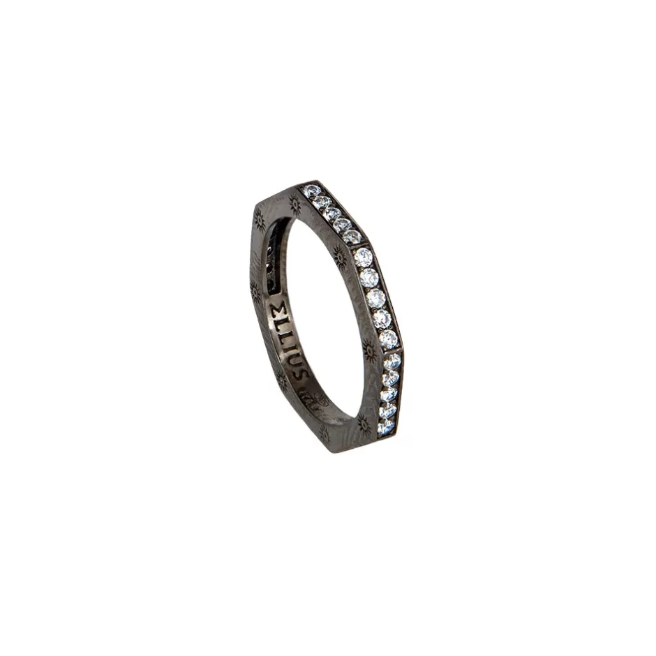 Donna Ellius Jewelry Anello Ottagono Pietre Donna Solaris