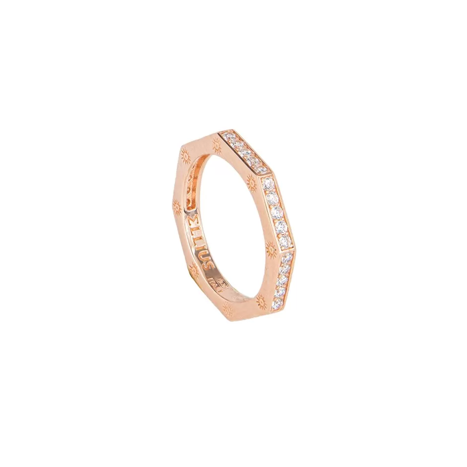 Donna Ellius Jewelry Anello Ottagono Pietre Donna Solaris