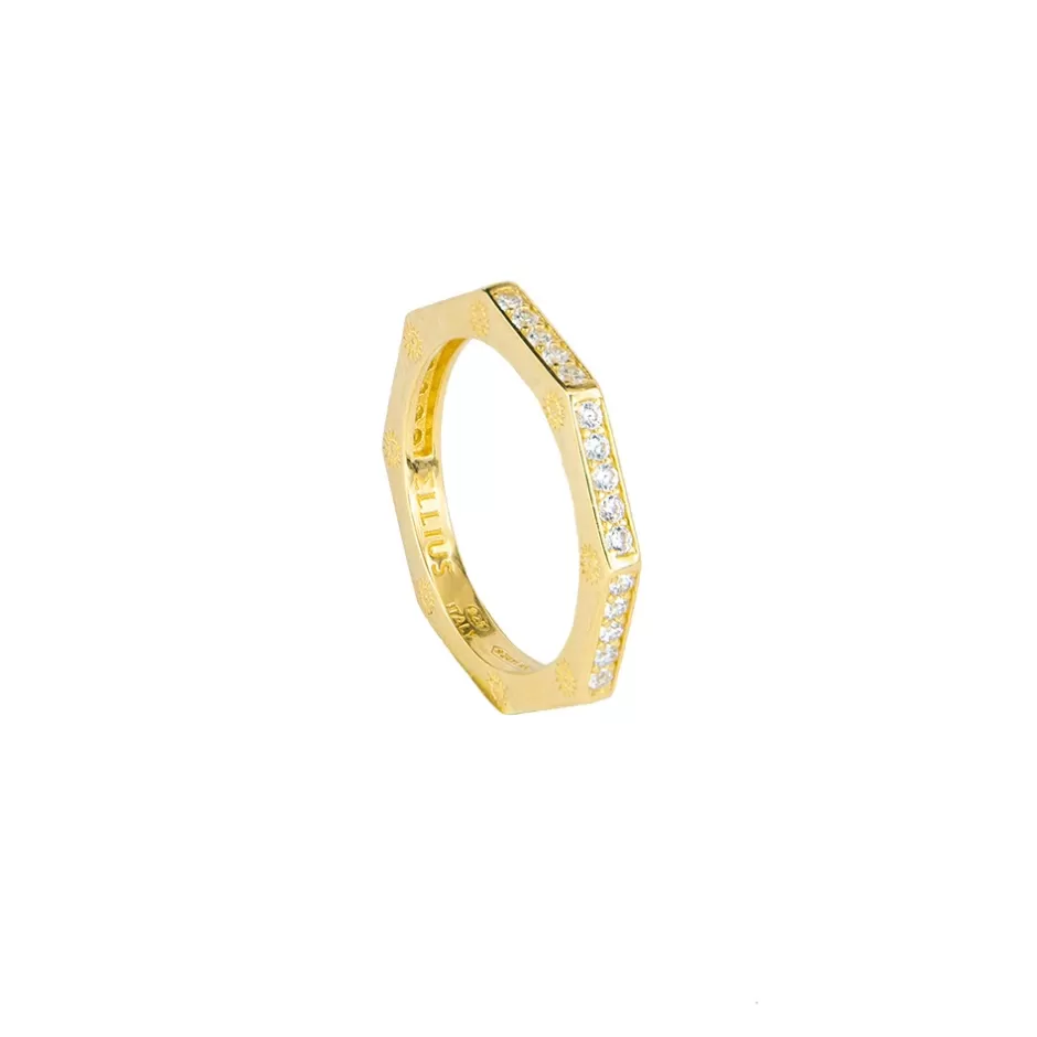 Donna Ellius Jewelry Anello Ottagono Pietre Donna Solaris